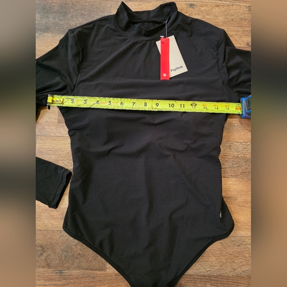 Popilush Women's Black Turtle Neck Shapewear Tummy Control Bodysuit Size Large - Picture 8 of 10